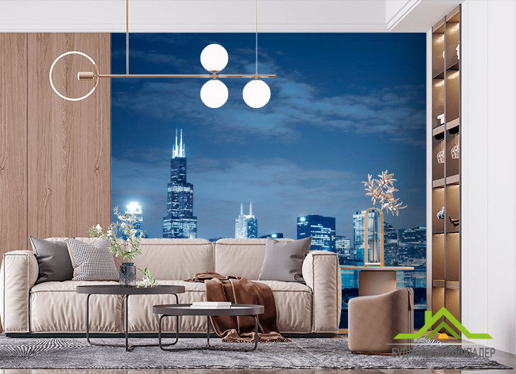 Фотошпалери New York в синьому