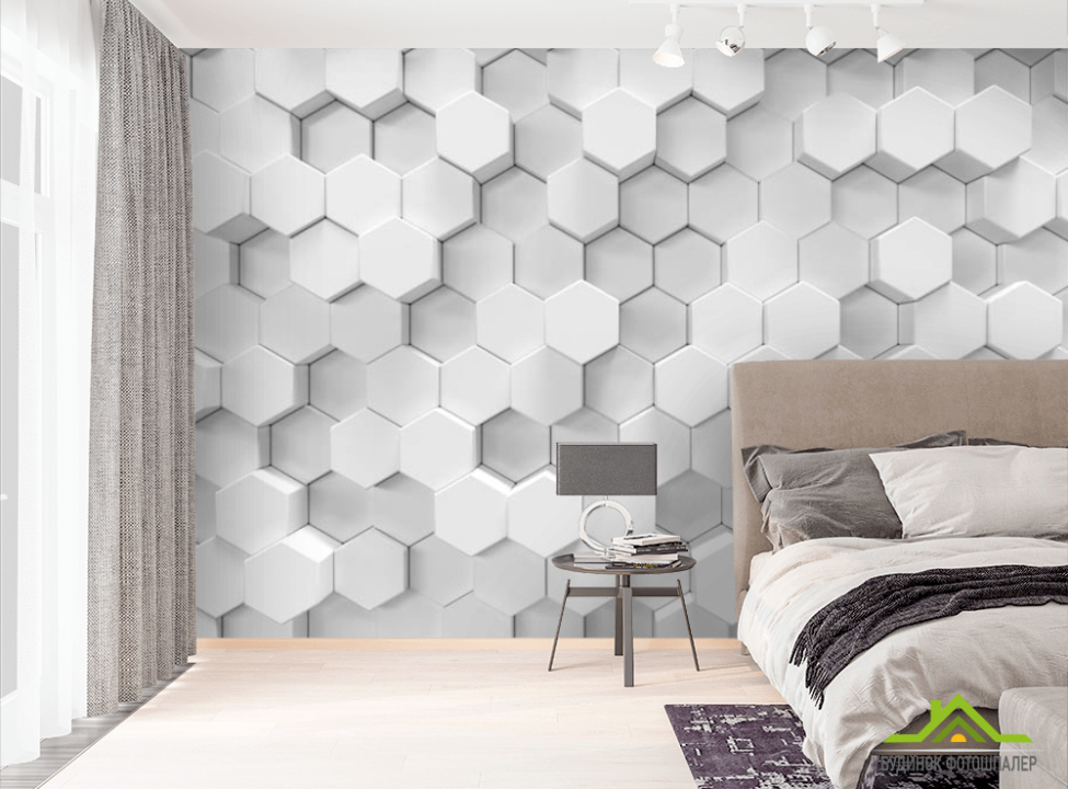 выбрать Фотошпалери Об'ємні шестикутники Фотошпалери різні на стіну