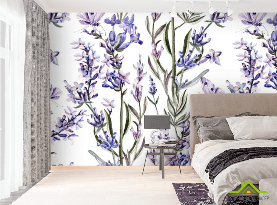 выбрать Фотошпалери Патерн з лаванди Фотошпалери Прованс на стіну