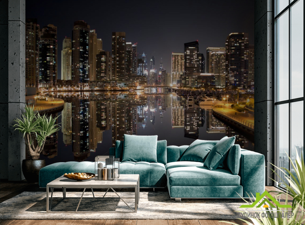 выбрать Фотошпалери городнад водою вечір Фотошпалери Місто на стіну