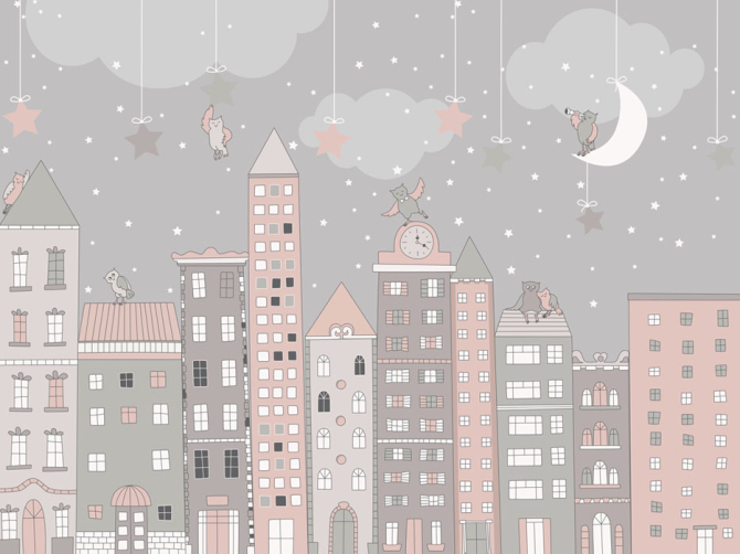 Фотошпалери Нічні будиночки