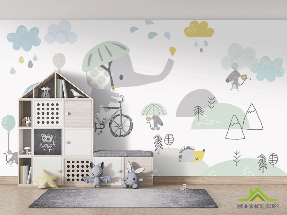 Фотошпалери милий слоник