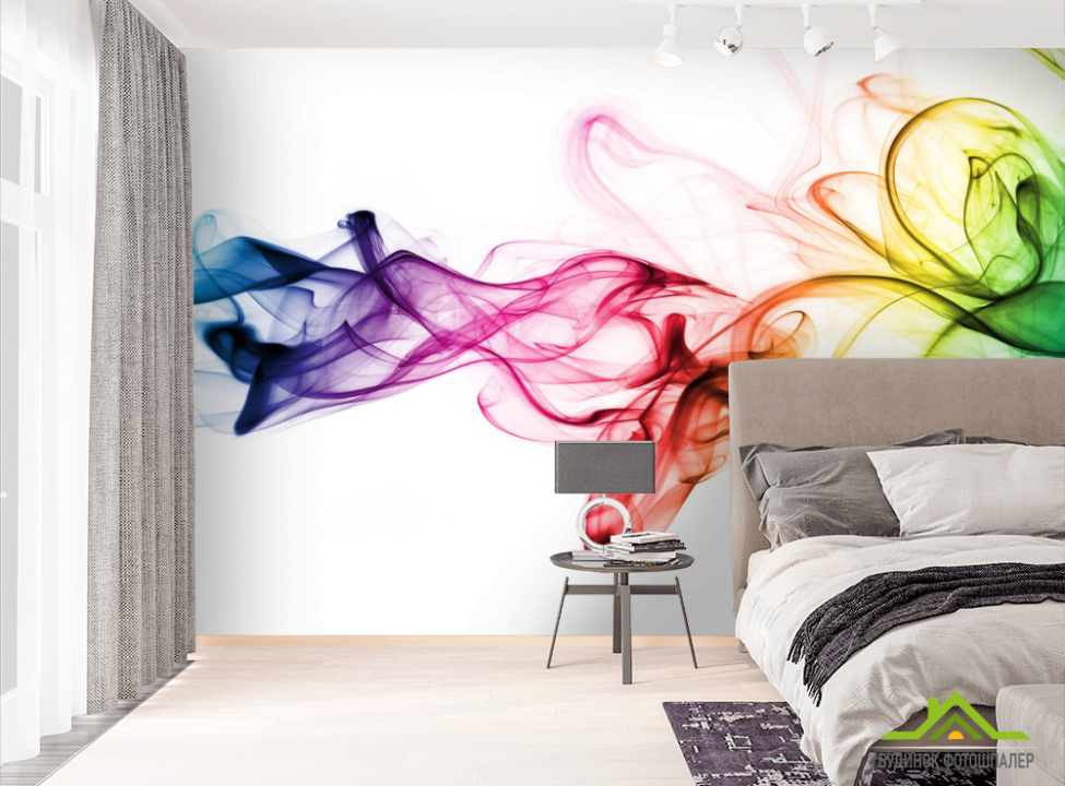 выбрать Фотошпалери Різнокольоровий дим Фотошпалери Абстракція на стіну