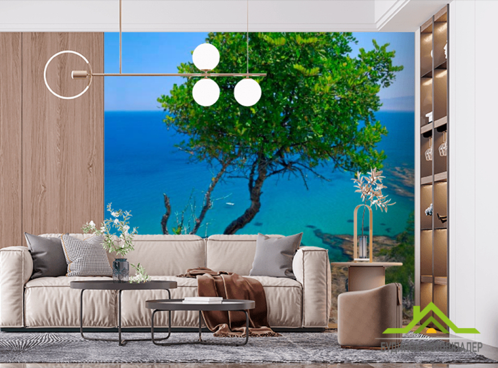 выбрать Фотообои Дерево на скале Фотообои Пляж на стену