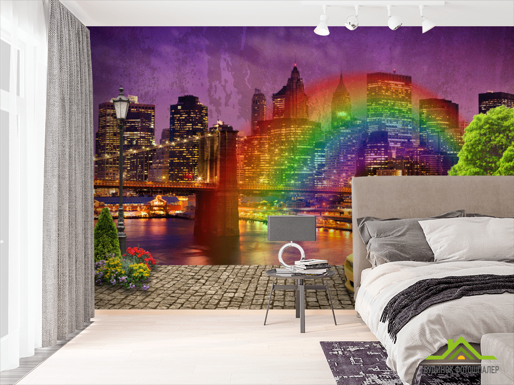 Фотошпалери Машина на тлі міста