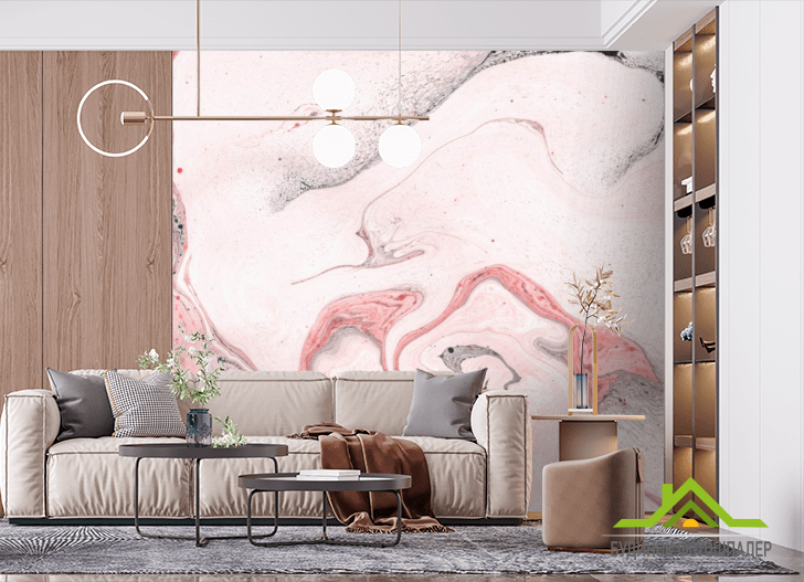 Фотошпалери Fluid art рожевий