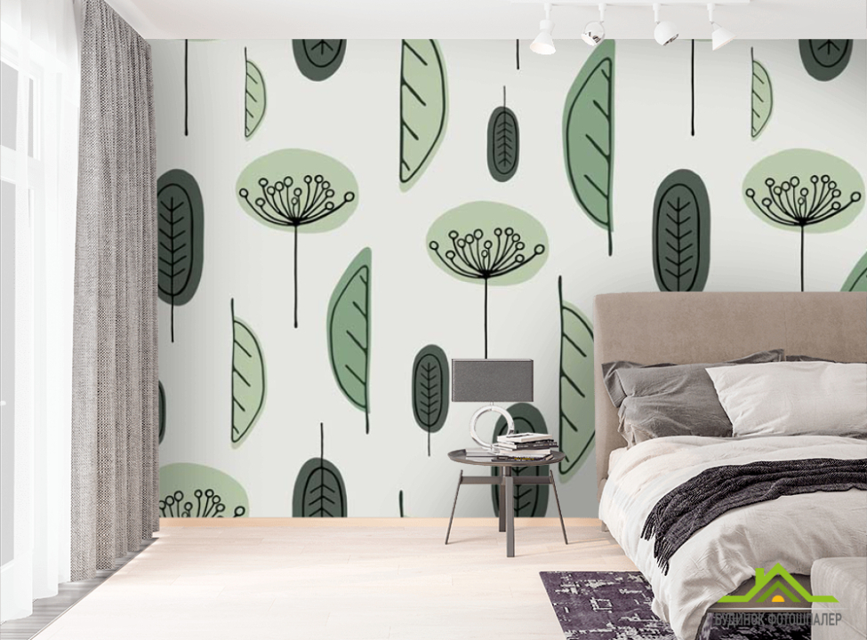 выбрать Фотошпалери Векторні кульбабки в скандинавському стилі Фотошпалери в скандинавському стилі на стіну