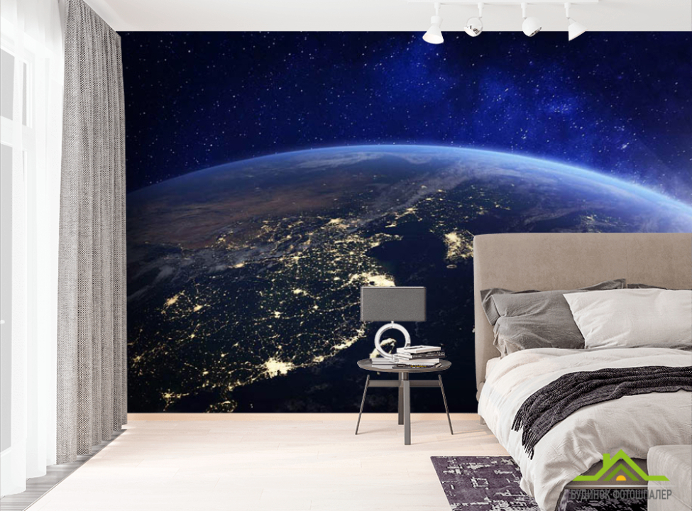 выбрать Фотошпалери Вид на землю з космосу Фотошпалери Космос на стіну