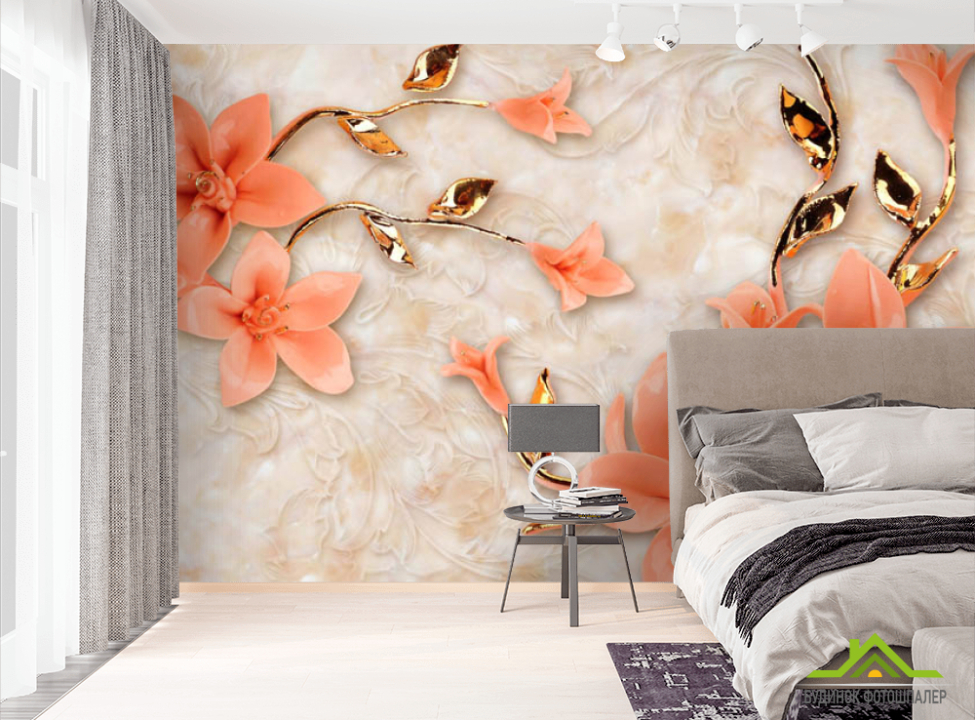 выбрать Фотошпалери сучасні 3D Стерео квіти Фотошпалери різні на стіну