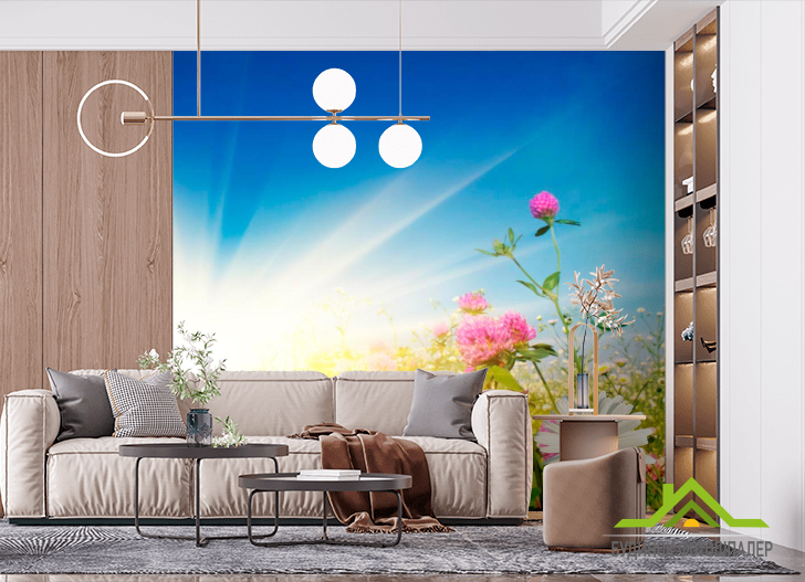 Фотообои Бескрайнее цветущее поле