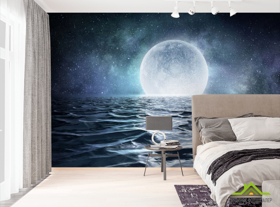 выбрать Фотошпалери Планета над водою Фотошпалери Космос на стіну