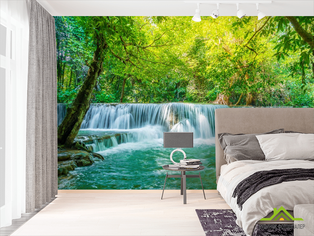 Фотошпалери бірюзовий водоспад