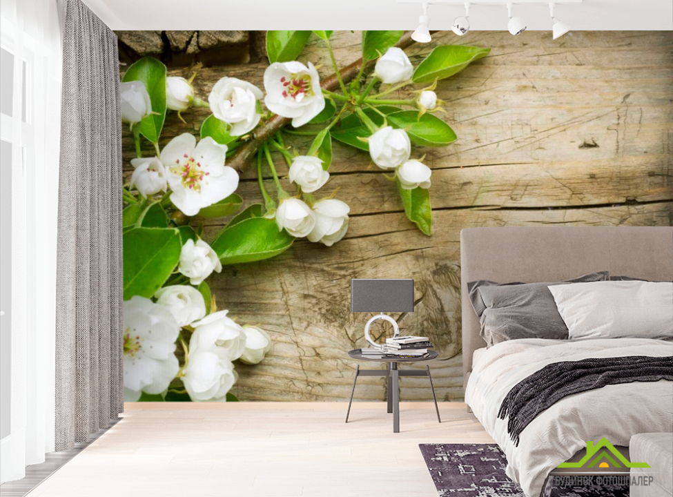 выбрать Фотошпалери Конвалії на лавці Фотошпалери Квіти на стіну