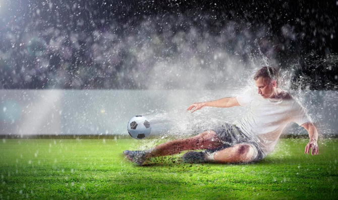 Фотообои Игра под дождем