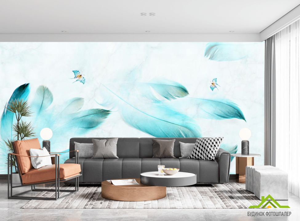выбрать Фотообои Принт с перьями Фотообои перья на стену