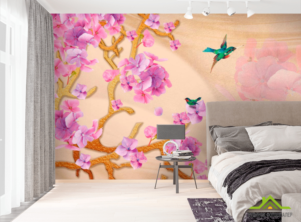 выбрать Фотошпалери Гортензії Фотошпалери квіти 3d на стіну