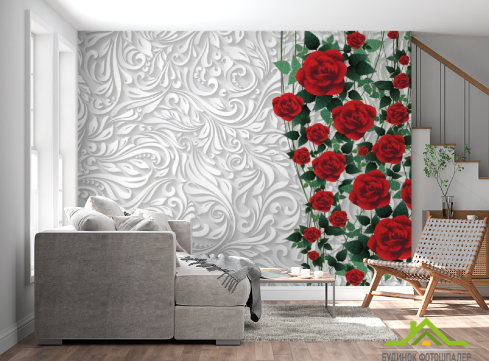 выбрать Фотообои 3д Розы Фотообои цветы 3d на стену