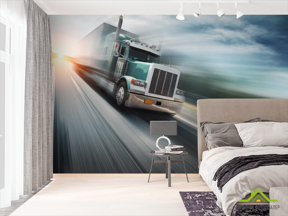 Фотошпалери вантажівка в русі