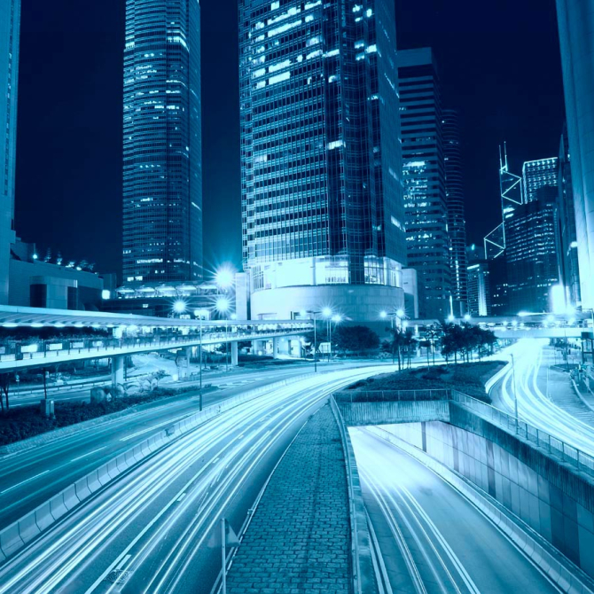 Фотошпалери Місто в блакитному