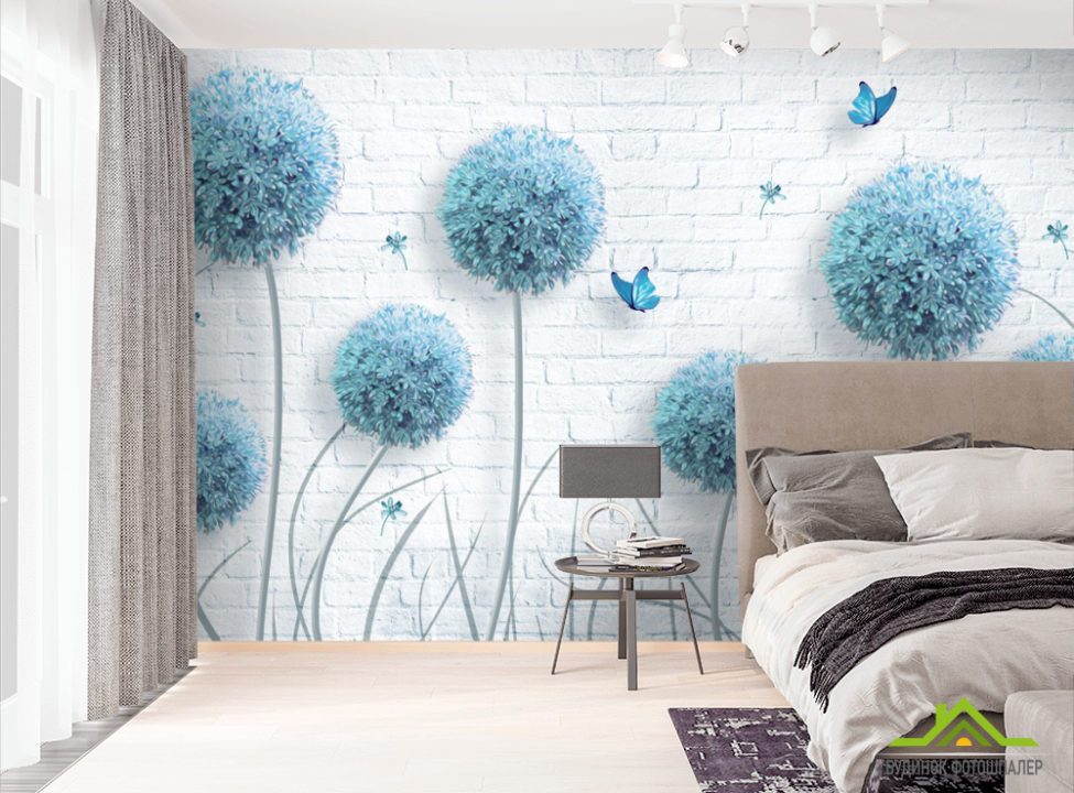 выбрать Фотошпалери Блакитні квіти Фотошпалери Квіти на стіну