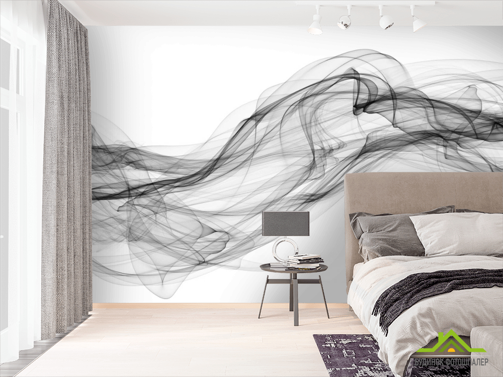 Фотошпалери ЧБ Абстрактний дим