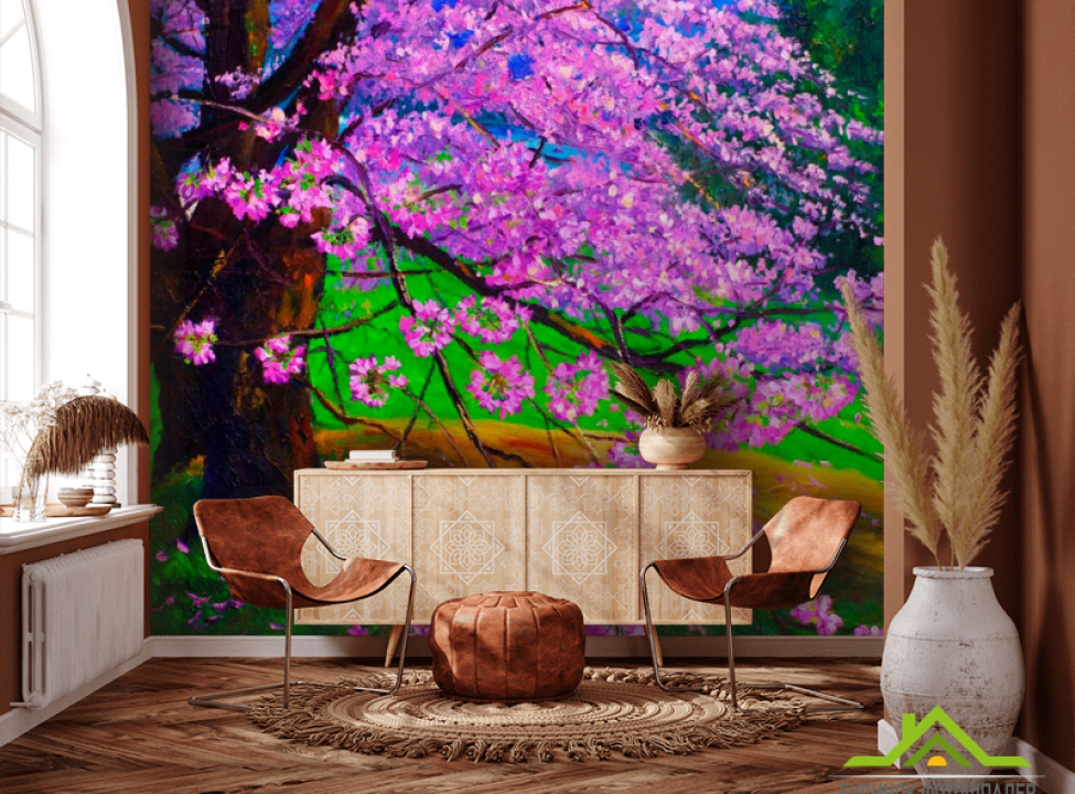 выбрать Фотошпалери Квітуча сакура Фотошпалери Рожеві дерева на стіну