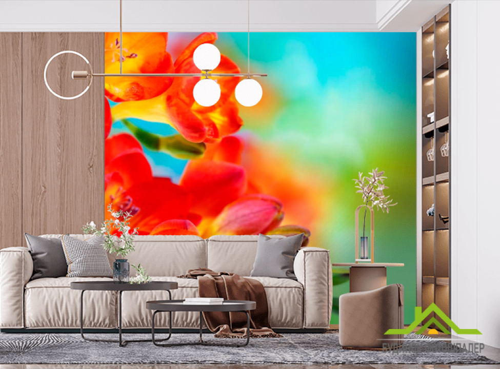 выбрать Фотообои Фрезия махровая оранжевая Фотообои Цветы на стену