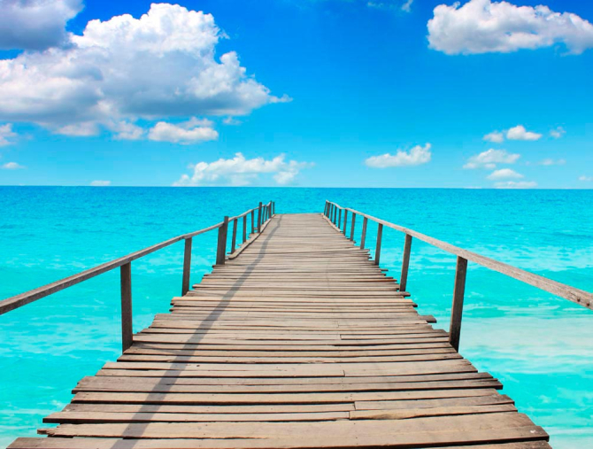 Фотошпалери Місток в море