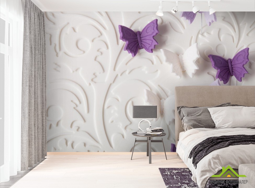 выбрать Фотооои объёмные бабочки Фотообои 3D объемные на стену