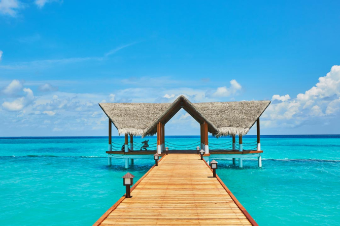 Фотообои Мостик на Мальдивах
