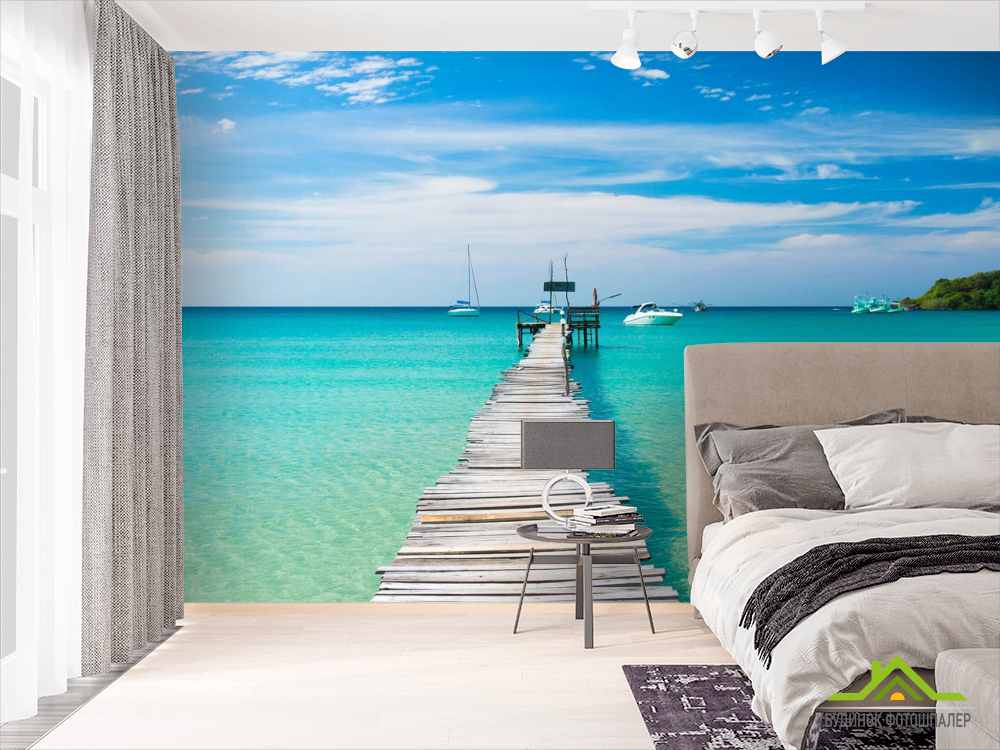 Фотообои Деревянный пирс в море