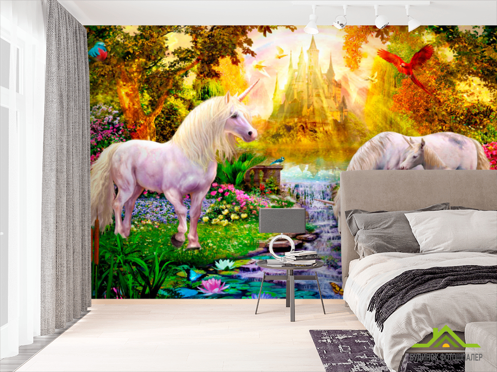Фотообои Трио единорогов