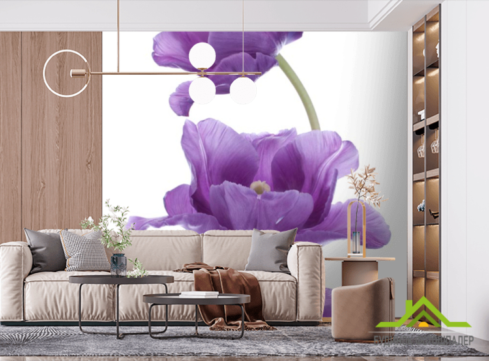 выбрать Фотошпалери фіолетові тюльпани Фотошпалери Квіти на стіну
