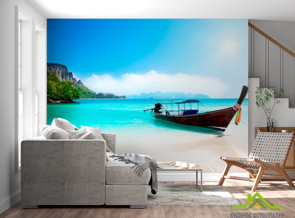 выбрать Фотообои Деревянный баркас Фотообои Корабли на стену