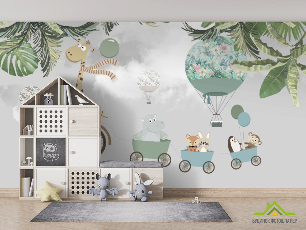 Фотошпалери тварини на повітряних кульках