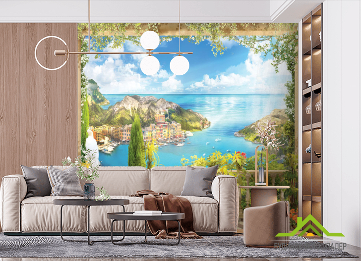 Фотошпалери Вид з балкона на море