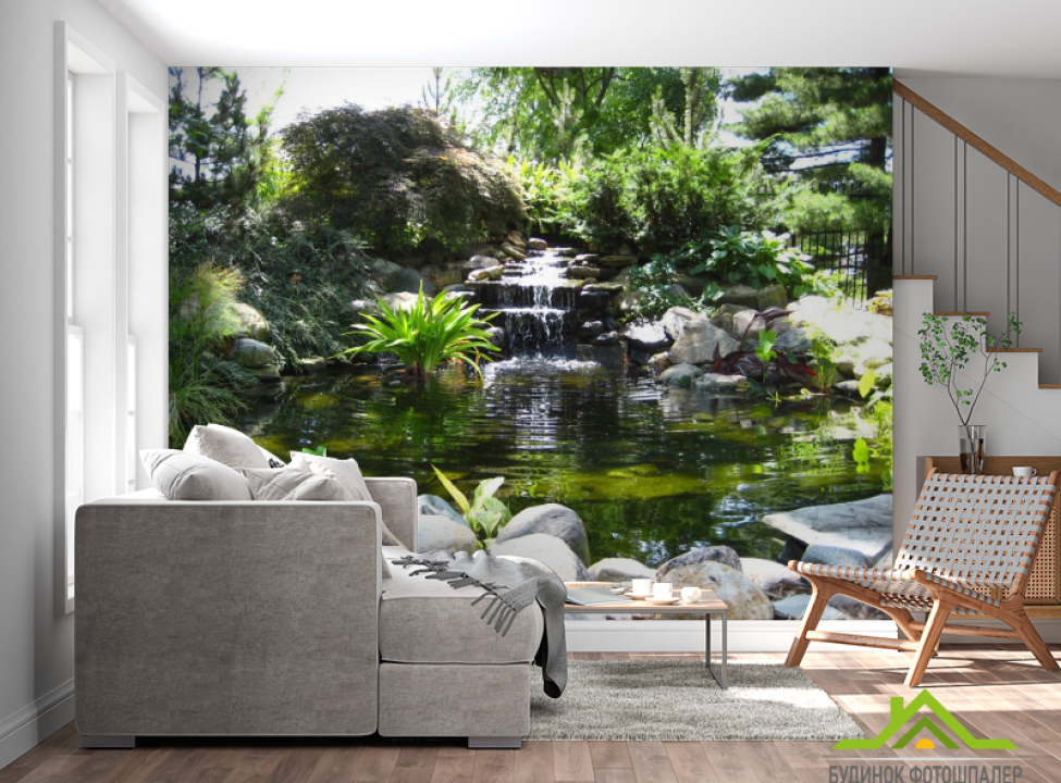 выбрать Фотошпалери Водоспад, озерце Фотошпалери Водоспад на стіну
