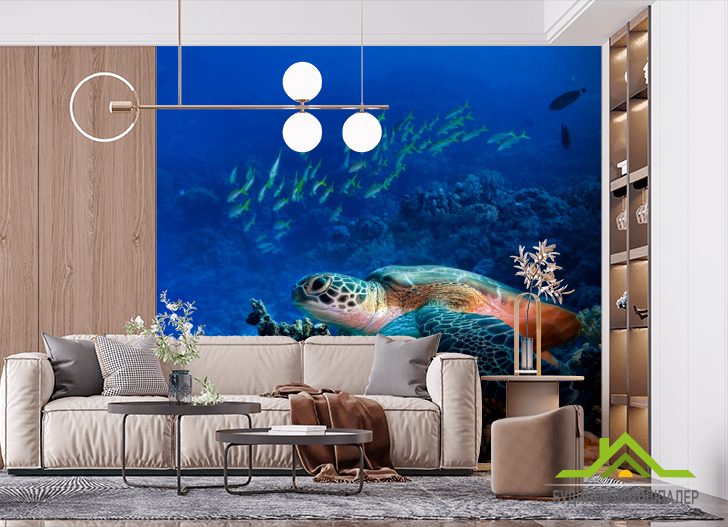Фотошпалери Черепаха в глибині