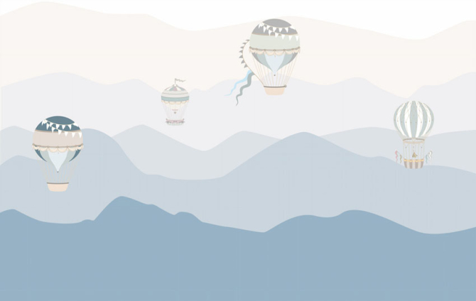 Дитячі фотошпалери гори в скандинавському стилі