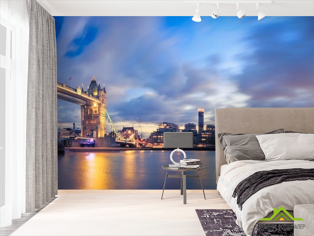 Фотообои мост и панорама Лондона