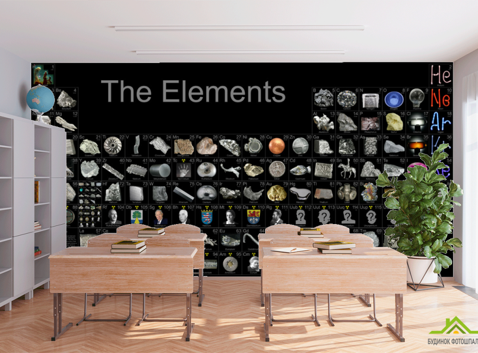 выбрать Фотошпалери Таблиця Менделєєва на всю стіну Фотошпалери для школи на стіну