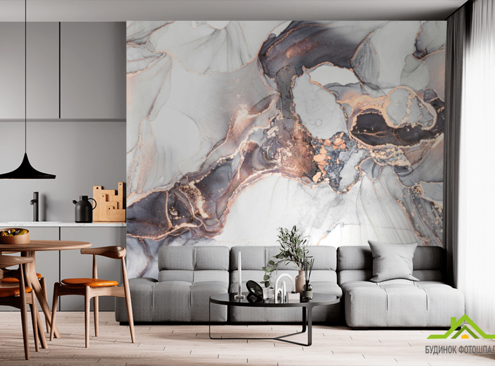 выбрать Фотошпалери сірий Фотошпалери з позолотою на стіну