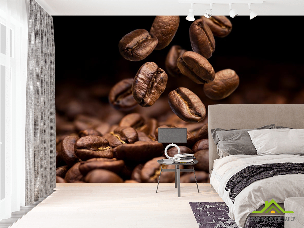 Фотообои горсть кофе