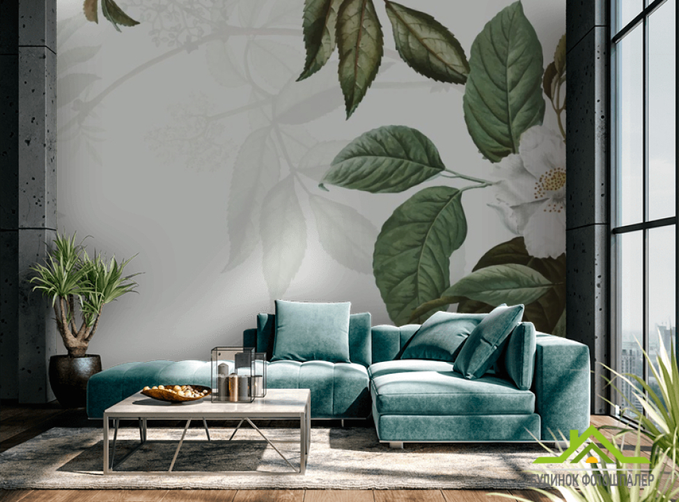 выбрать Фотошпалери Цвітіння яблуні гілка Фотошпалери Квіти на стіну