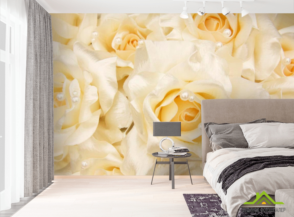 выбрать Фотообои Розы оттенка кремового Фотообои Розы на стену