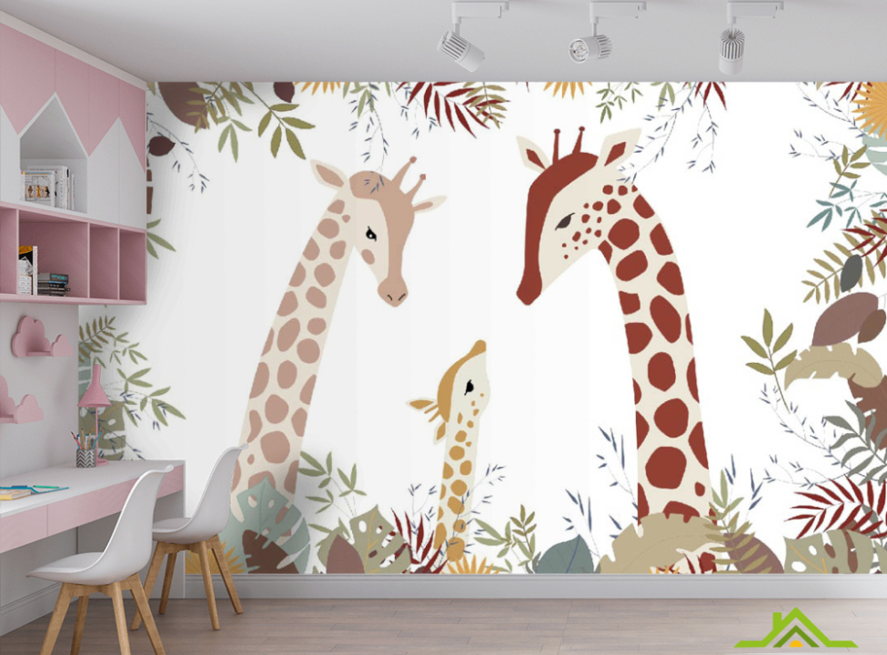 выбрать Фотообои жирафы Фотообои Little kids на стену