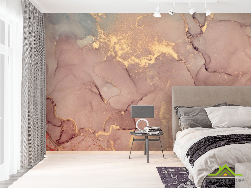 Фотошпалери Коричневий Fluid art