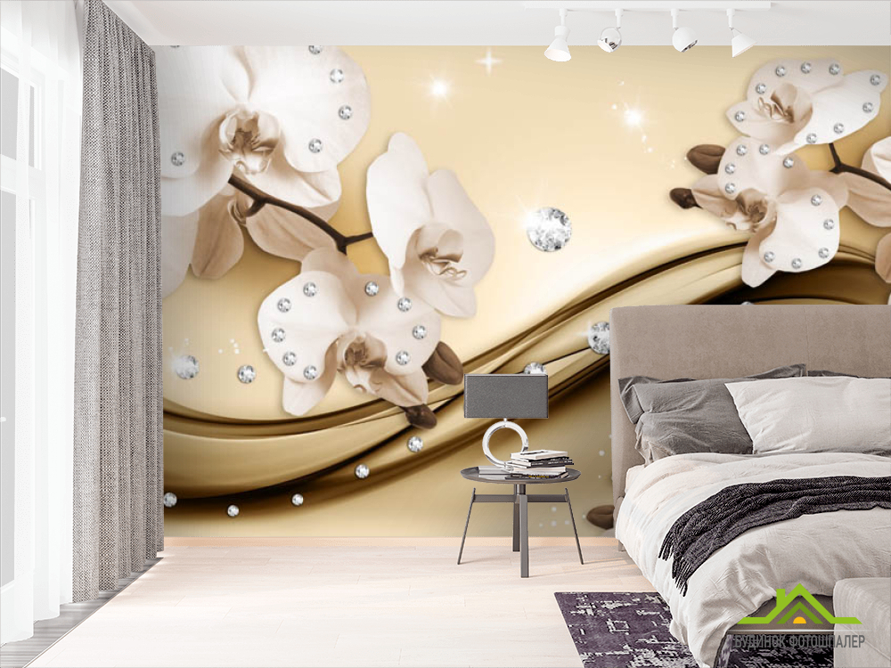 Фотошпалери 3D Квіти Орхідеї