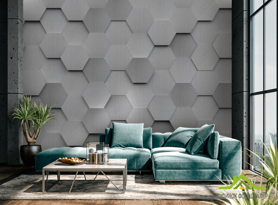 выбрать Фотошпалери багаторівневі стільники Фотошпалери Геометрія на стіну