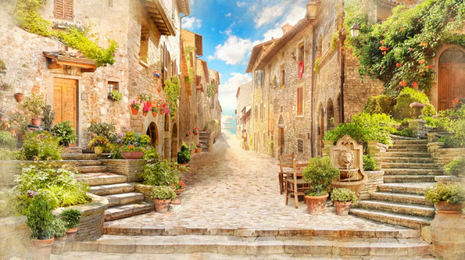 Фотообои Дворик